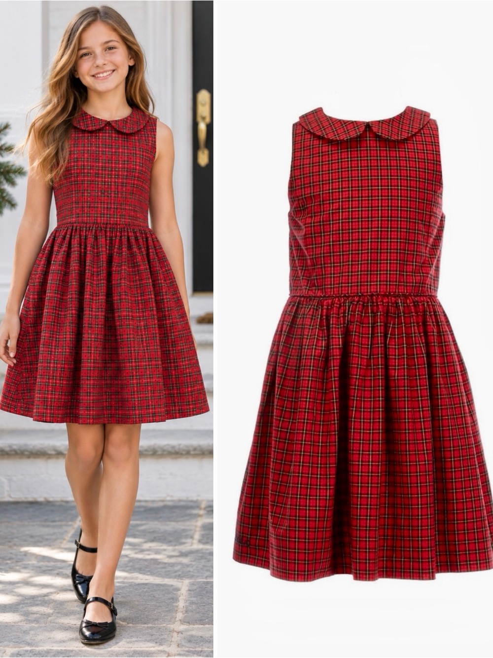 Ralph Lauren Polo Peter Pan Collar Plaid Poplin Dress – Size 10
